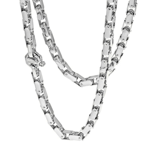 Baraka Kardano Chain GC211381BILU-02, a men's chain in white gold set with diamonds