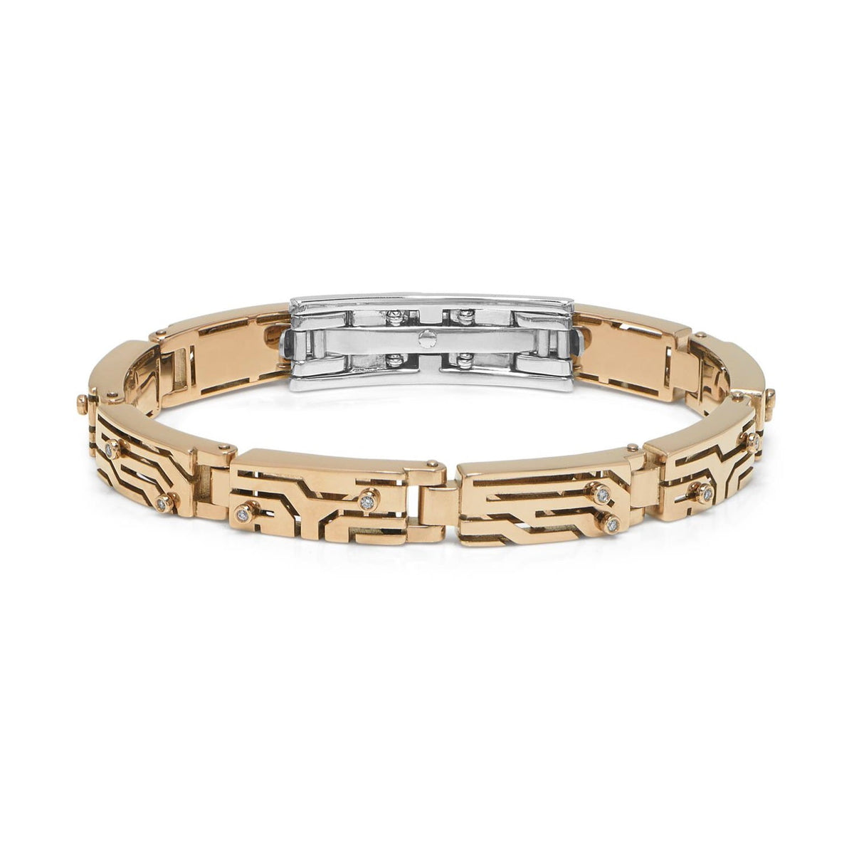 Baraka Labyrinth Bracelet BR281251RODB, a men's bracelet in rose gold set with diamonds