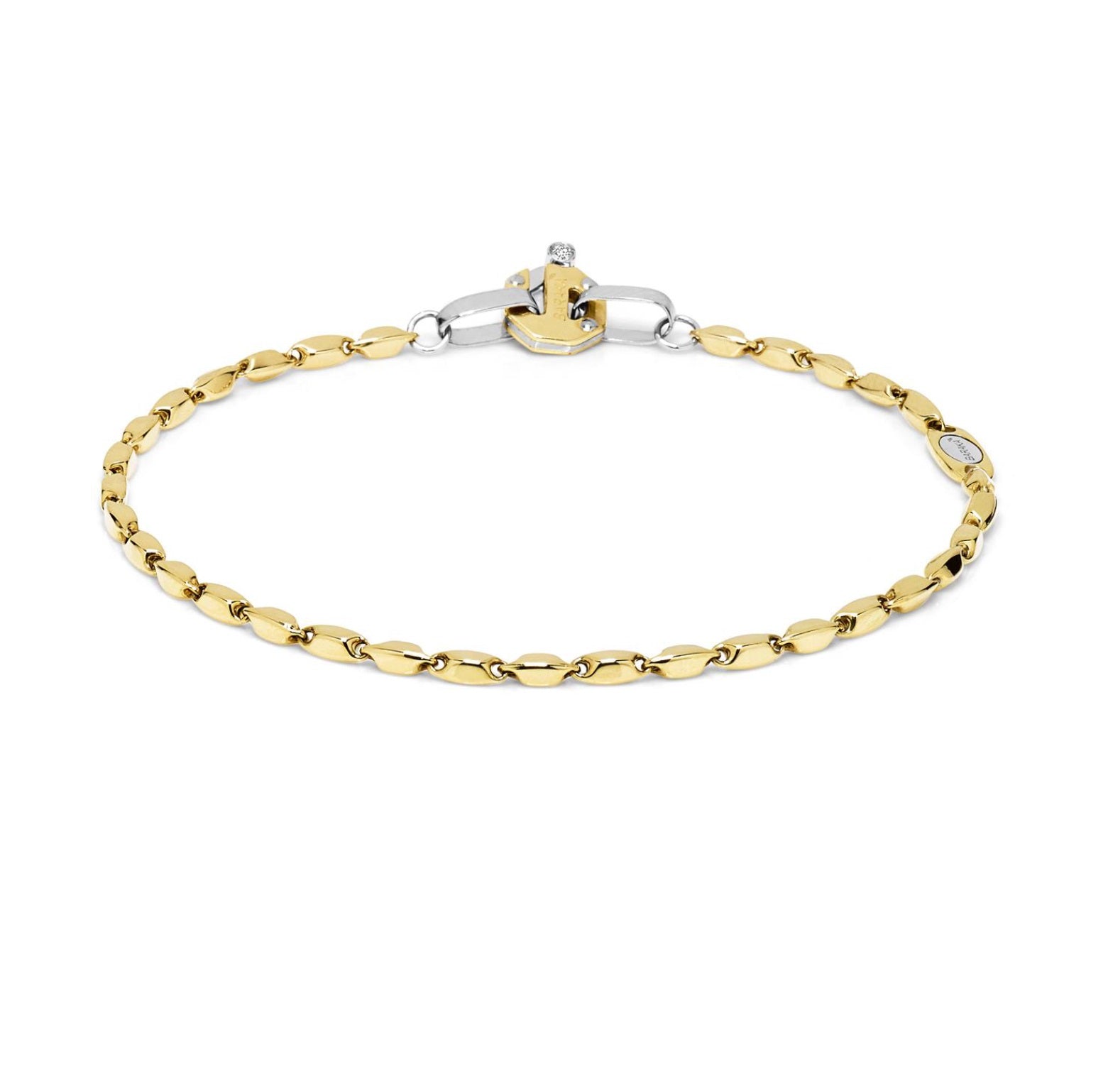 Baraka Nexus Bracelet BR221721GIDB-02, a men's bracelet in white and yellow gold set with diamonds