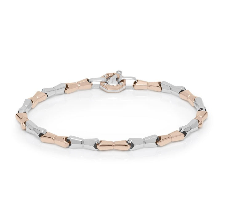 Baraka Nexus Bracelet BR301071RBLU-02, a men's bracelet in rose and white gold set with diamonds