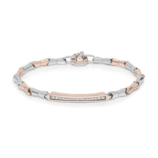 Baraka Nexus Bracelet BR301081BRDB-29, a men's bracelet in rose and white gold set with diamonds