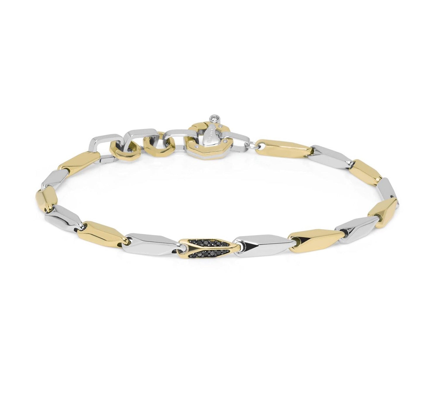 Baraka Nexus Bracelet BR292221GBDN-10, a men's bracelet in white and yellow gold set with diamonds