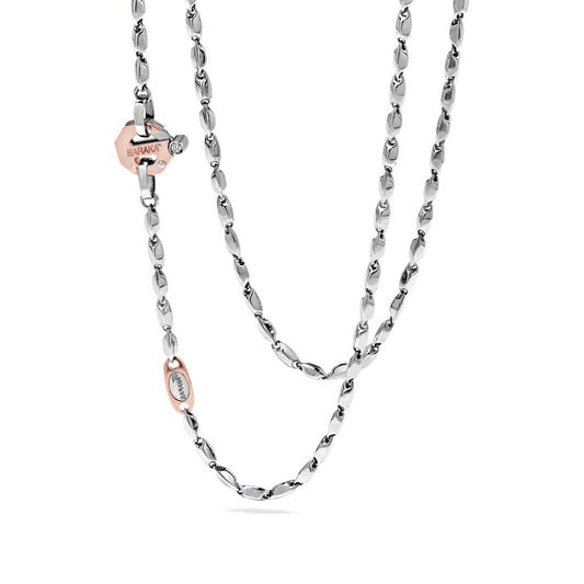 Baraka Nexus Chain GC221721BIDB-02, a men's chain in rose and white gold set with diamonds