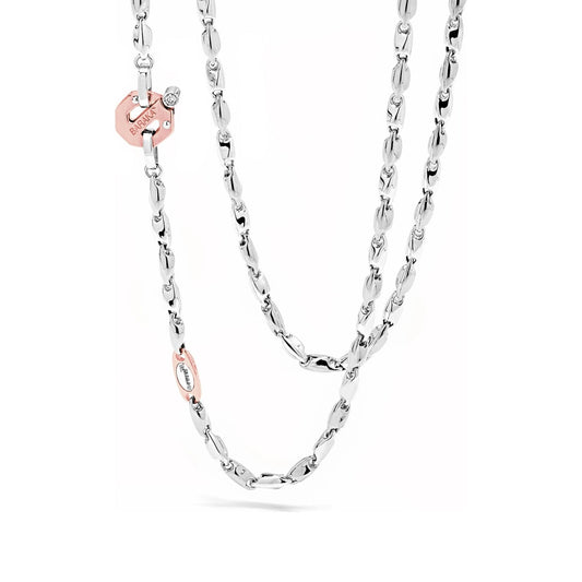 Baraka Nexus Chain GC221941BIDB-02, a men's chain in rose and white gold set with diamonds