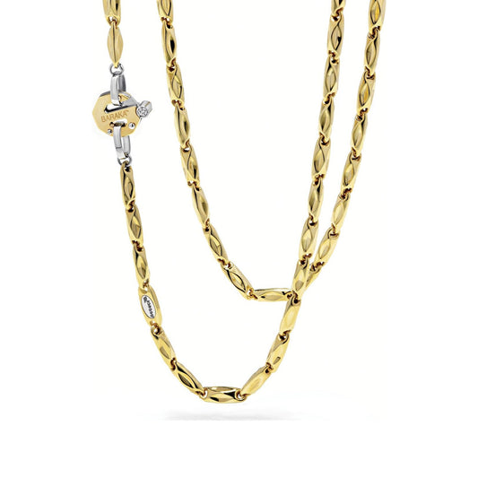 Baraka Nexus Chain GC221951BIDB-02, a men's chain in rose and white gold set with diamonds