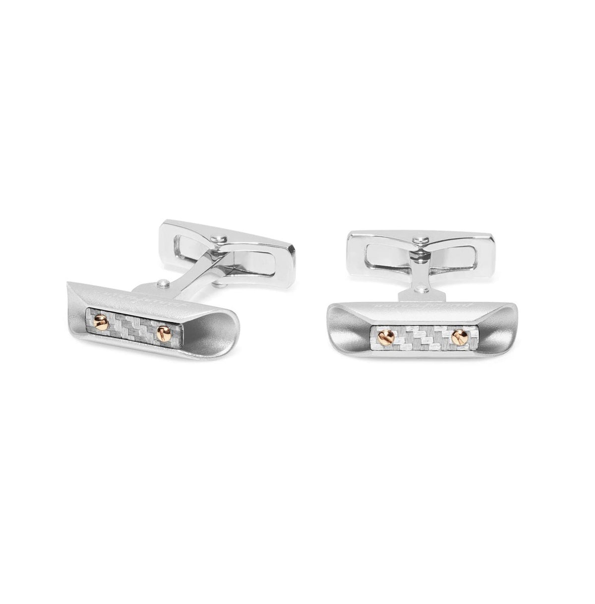 Baraka by Pininfarina Cufflinks PS293281AGAL, a men's pair of cufflinks in rose gold and silver