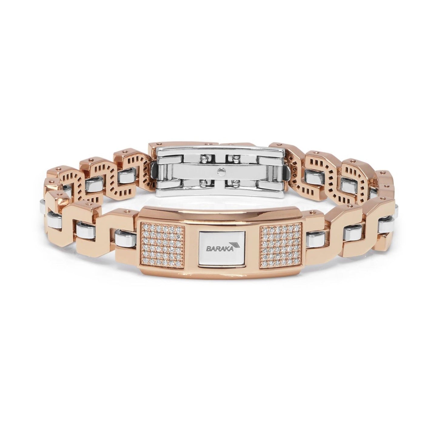 Baraka Ritmika Bracelet BR281421RBDB-58, a men's bracelet in rose and white gold set with diamonds