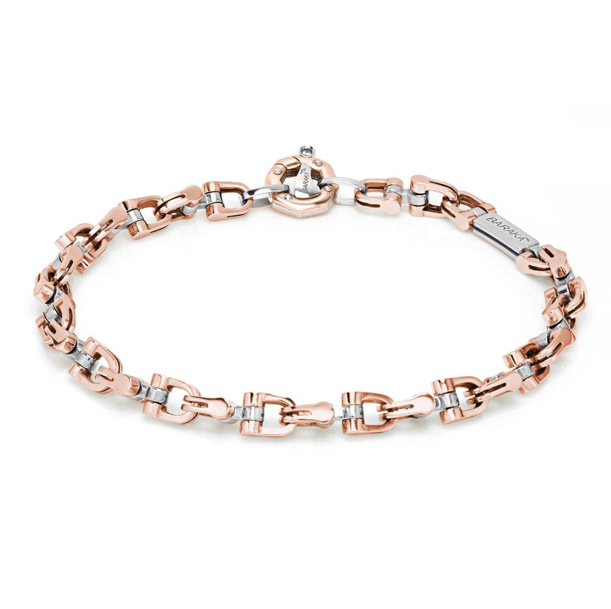 Baraka Ritmika Bracelet BR261201RBLU-02, a men's bracelet in rose and white gold set with diamonds