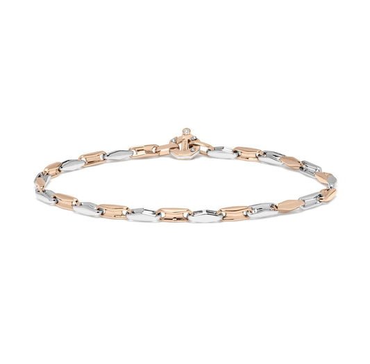 Baraka Ritmika Bracelet BR293261BRLU-02, a men's bracelet in rose and white gold set with diamonds
