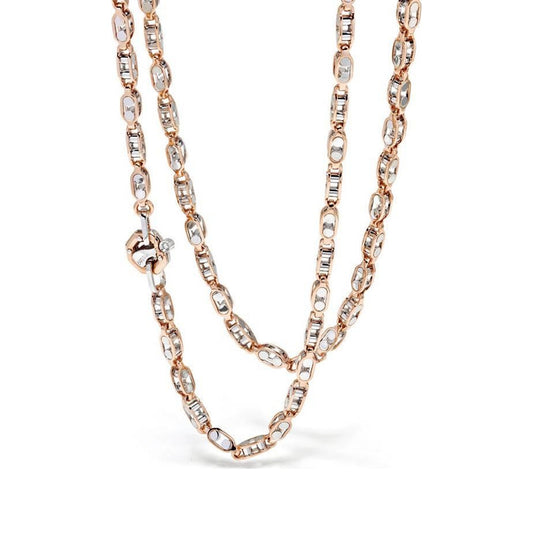 Baraka Ritmika Chain GC214771RBLU-02, a men's chain in rose and white gold set with diamonds