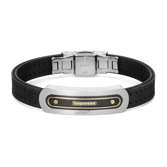 Baraka Vortex Bracelet BR372101GIDB-06, a men's bracelet in yellow gold and stainless steel set with diamonds