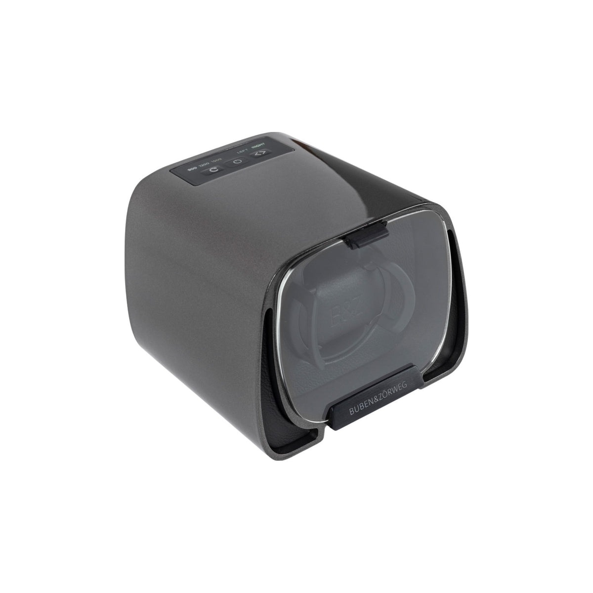 Buben & Zorweg Sphero Watch Winder, Obsidian Grey, three-quarter view