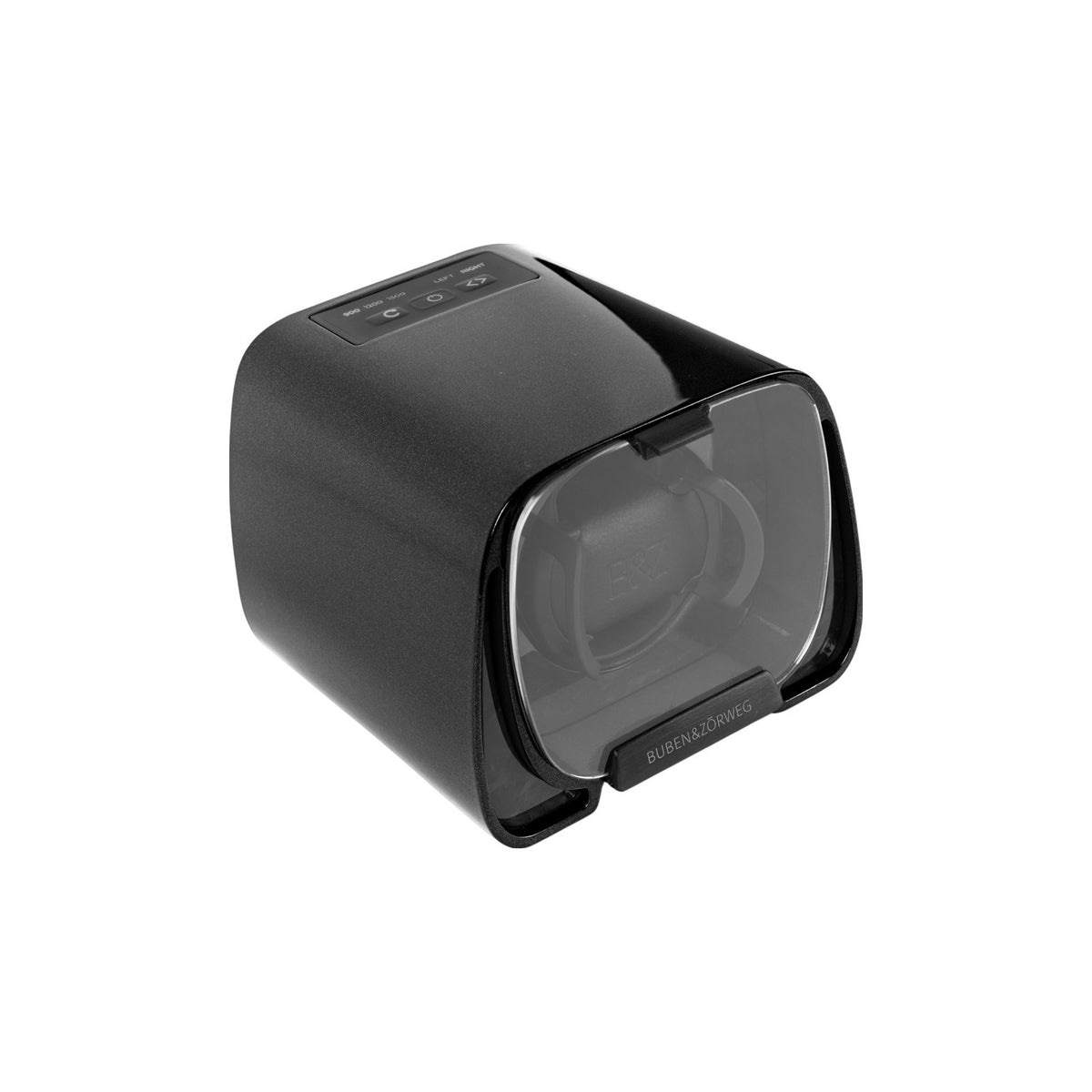 Buben & Zorweg Sphero Watch Winder, Onyx Black, three-quarter view