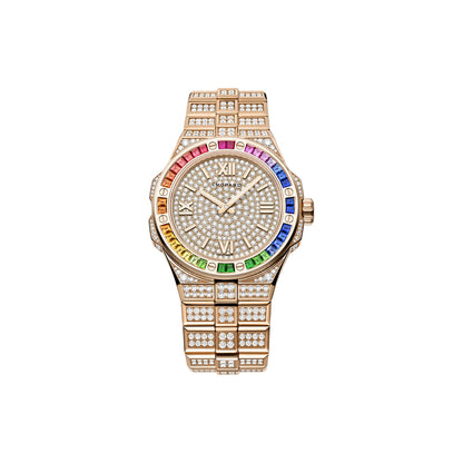Chopard Alpine Eagle watch in 18k ethical rose gold with diamonds and sapphires
