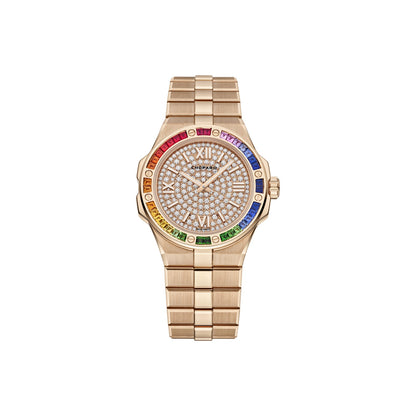Chopard Alpine Eagle watch in 18k ethical rose gold with diamonds, sapphires and tsavorites