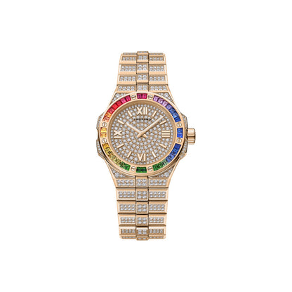 Chopard Alpine Eagle watch in 18k ethical rose gold with diamonds and sapphires