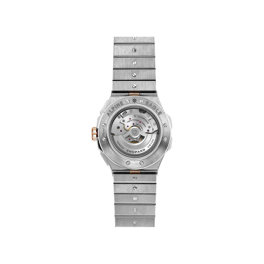Chopard Alpine Eagle watch in 18k ethical rose gold and stainless steel, view 2