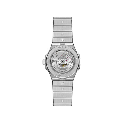 Chopard Alpine Eagle watch in 18k ethical white gold with diamonds, sapphires and tsavorites, view 2