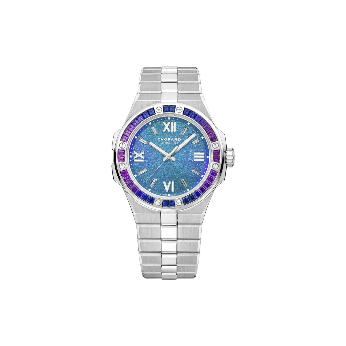 Chopard Alpine Eagle watch in 18k ethical white gold with sapphires