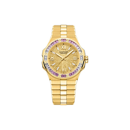 Chopard Alpine Eagle watch in 18k ethical yellow gold with sapphires