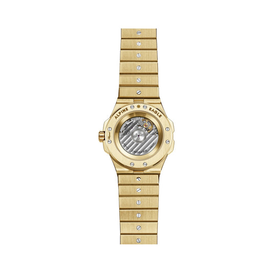 Chopard Alpine Eagle watch in 18k ethical yellow gold with sapphires, view 2