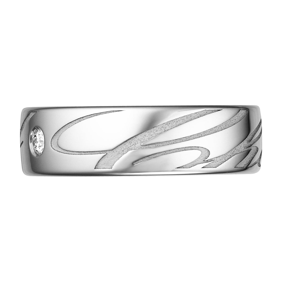 Chopard Chopardissimo ring in 18k ethical white gold with diamonds, view 2