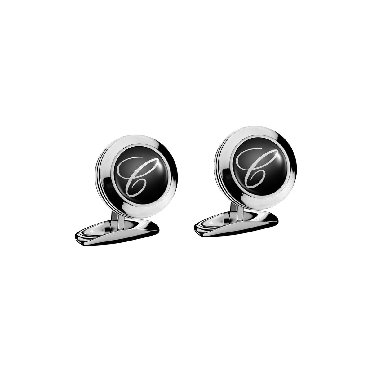 Chopard Classic cufflinks in glass with silver tone finish