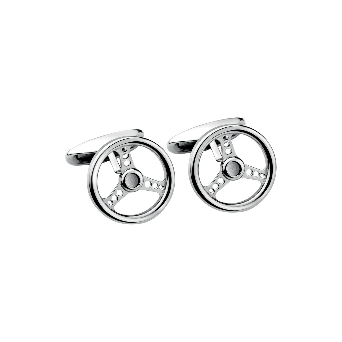 Chopard Classic Racing cufflinks in metal with silver tone finish