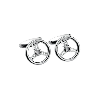 Chopard Classic Racing cufflinks in metal with silver tone finish