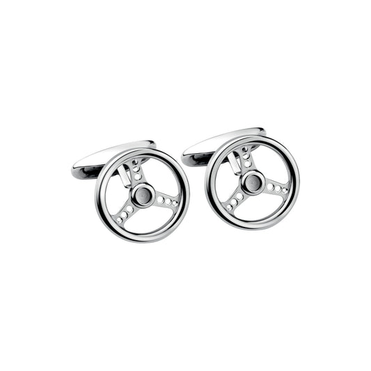 Chopard Classic Racing cufflinks in metal with silver tone finish