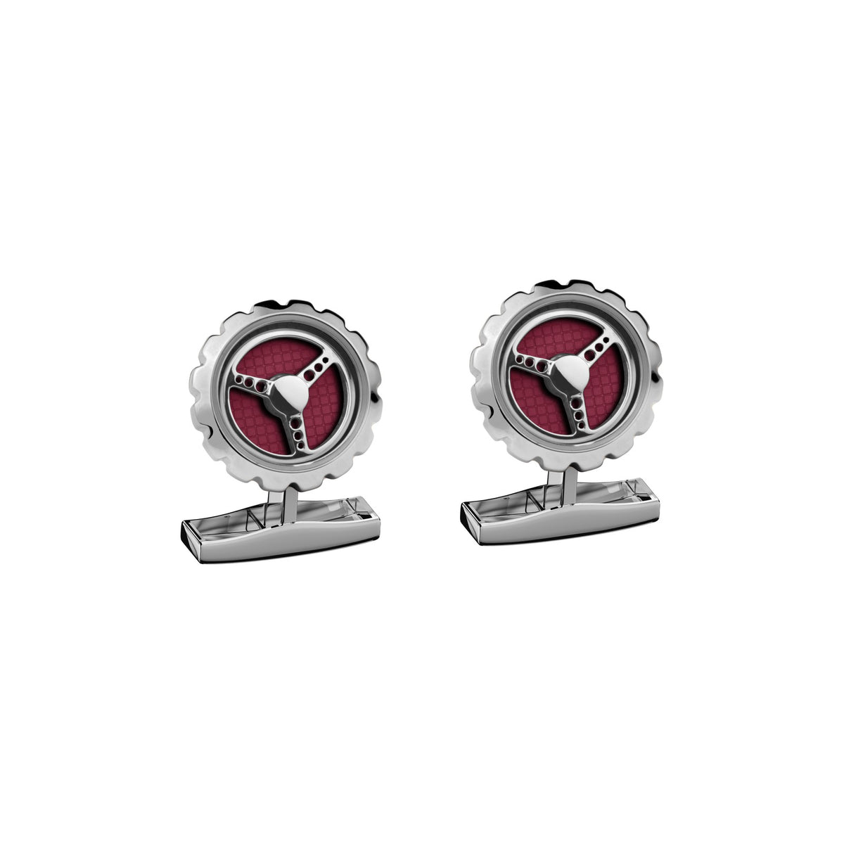Chopard Classic Racing cufflinks in metal with silver tone finish