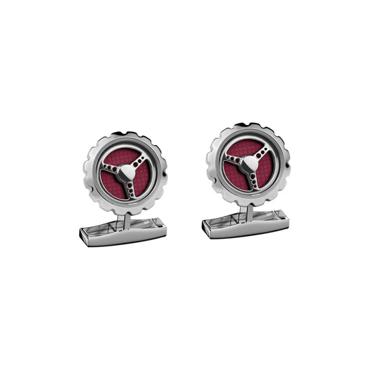 Chopard Classic Racing cufflinks in metal with silver tone finish