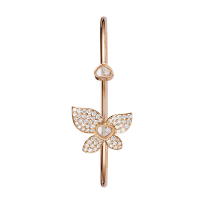 Chopard Happy Diamonds bangle in 18k ethical rose gold with diamonds view 2