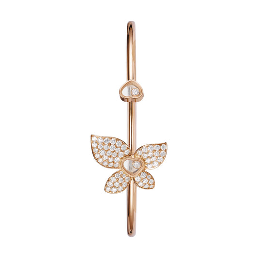Chopard Happy Diamonds bangle in 18k ethical rose gold with diamonds view 2