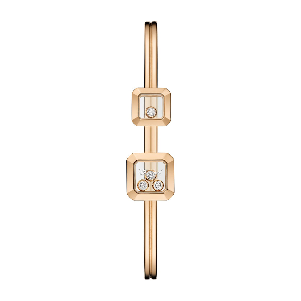 Chopard Happy Diamonds bangle in 18k ethical rose gold view 2