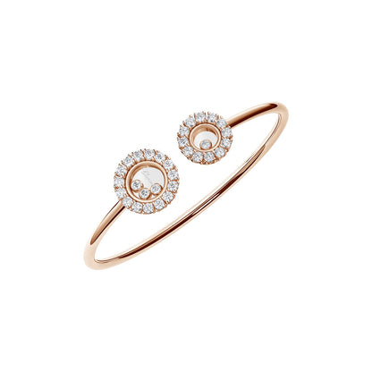 Chopard Happy Diamonds bangle in 18k ethical rose gold with diamonds