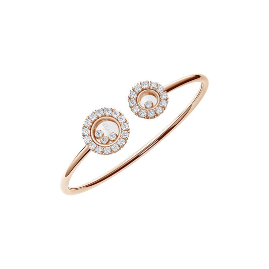 Chopard Happy Diamonds bangle in 18k ethical rose gold with diamonds