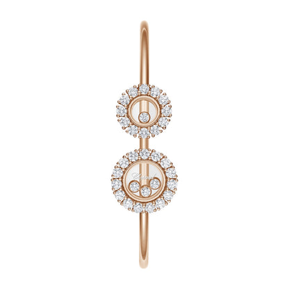 Chopard Happy Diamonds bangle in 18k ethical rose gold with diamonds view 2