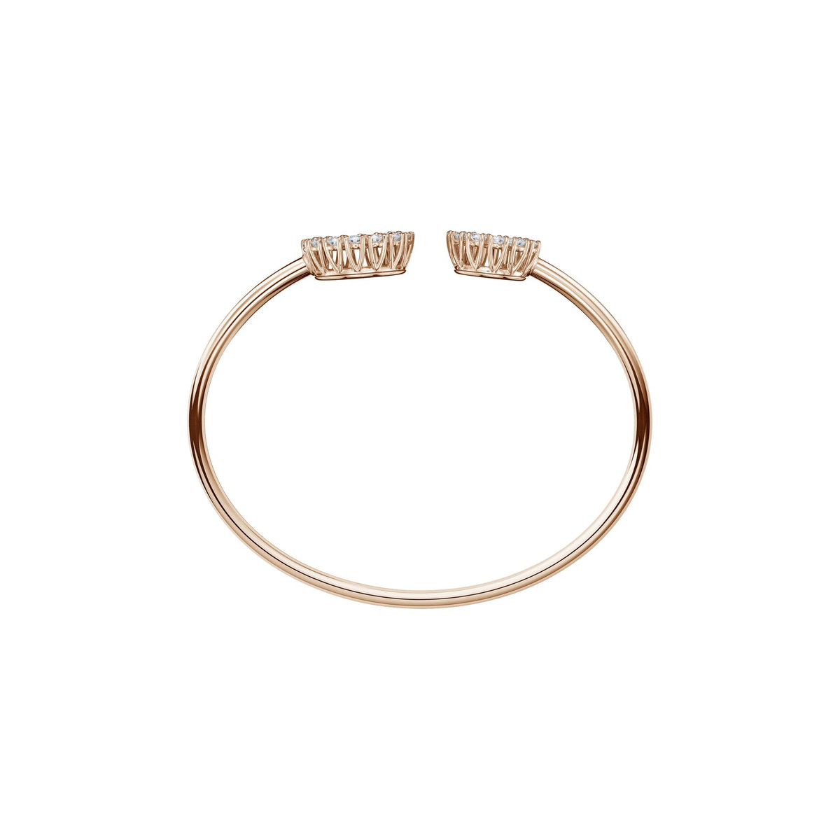 Chopard Happy Diamonds bangle in 18k ethical rose gold with diamonds view 3