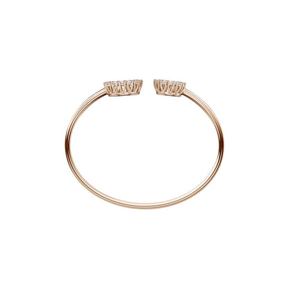 Chopard Happy Diamonds bangle in 18k ethical rose gold with diamonds view 3