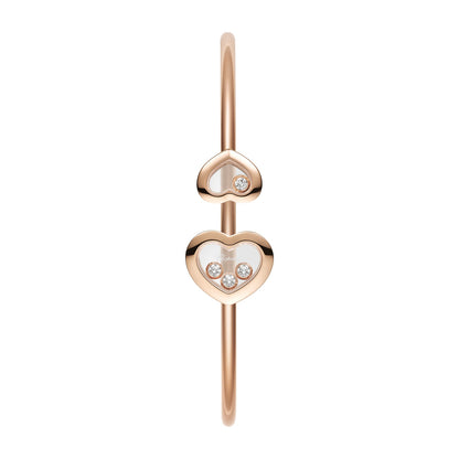 Chopard Happy Diamonds bangle in 18k ethical rose gold with diamonds view 2