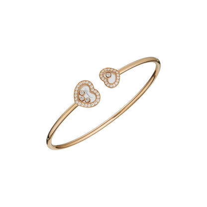 Chopard Happy Diamonds bangle in 18k ethical rose gold with diamonds
