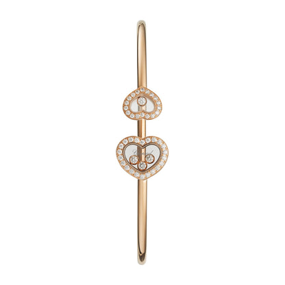 Chopard Happy Diamonds bangle in 18k ethical rose gold with diamonds view 2