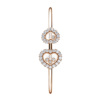 Chopard Happy Diamonds bangle in 18k ethical rose gold with diamonds view 2