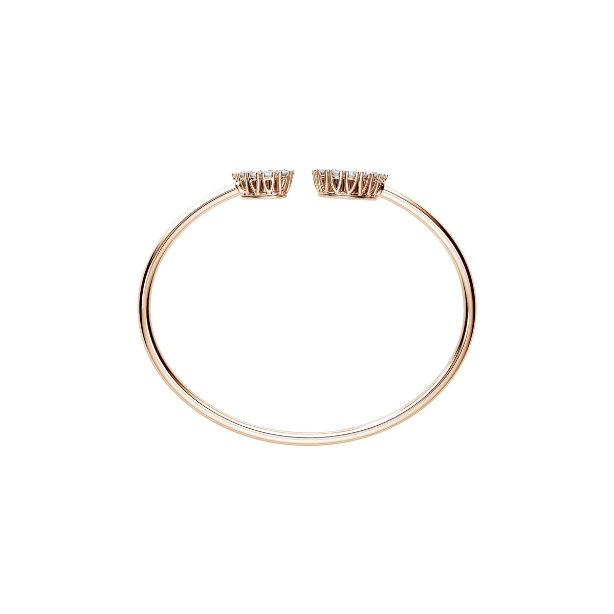 Chopard Happy Diamonds bangle in 18k ethical rose gold with diamonds view 3