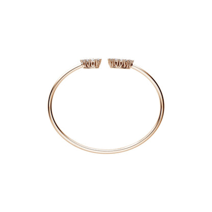 Chopard Happy Diamonds bangle in 18k ethical rose gold with diamonds view 3
