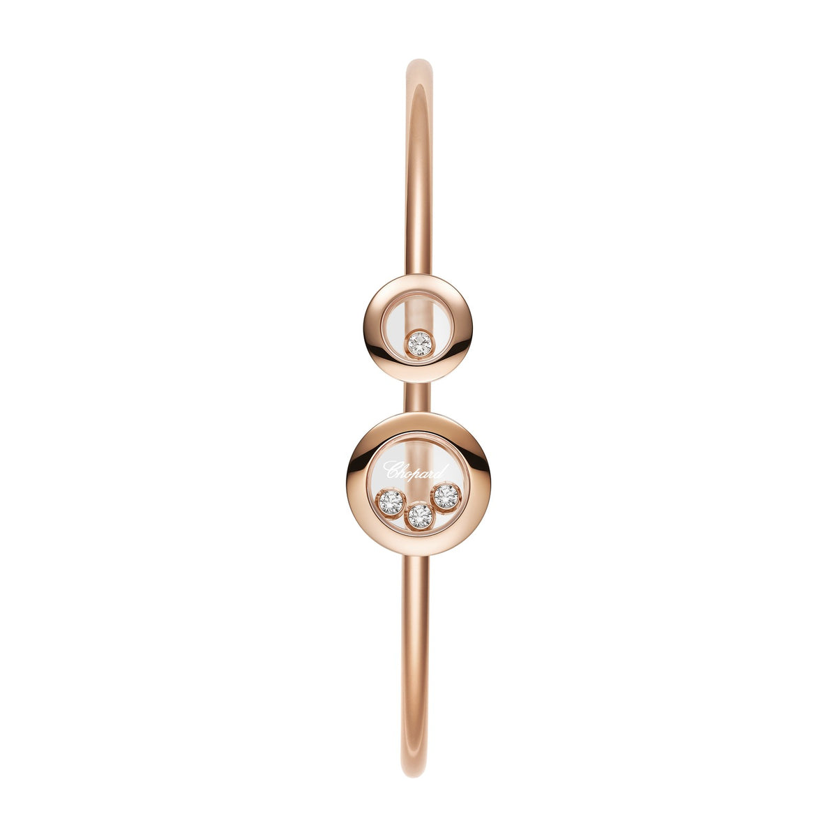 Chopard Happy Diamonds bangle in 18k ethical rose gold view 2