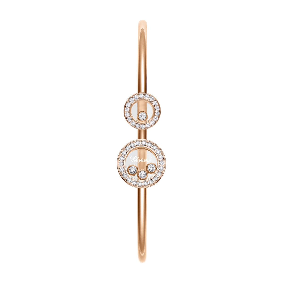 Chopard Happy Diamonds bangle in 18k ethical rose gold view 2