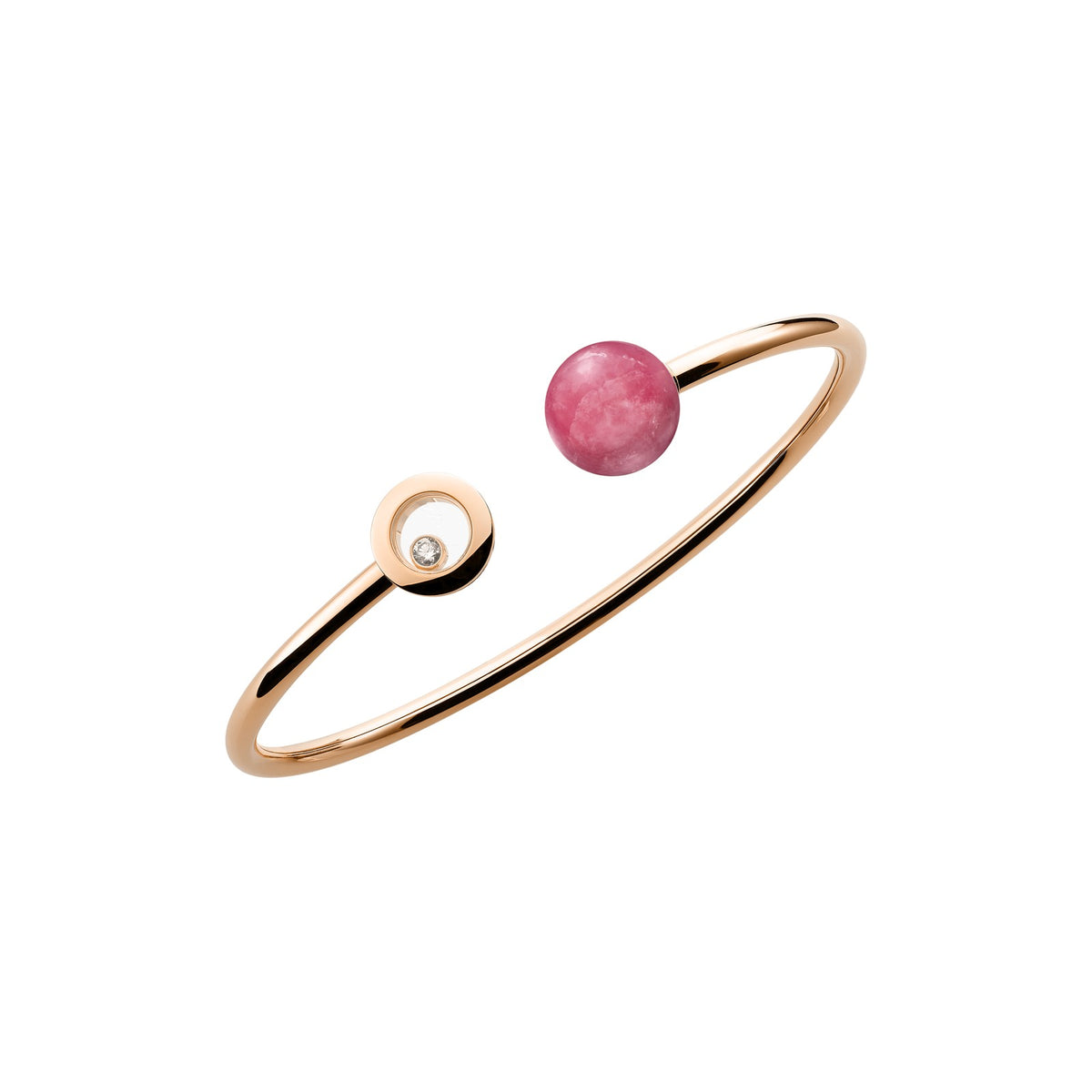 Chopard Happy Diamonds bangle in 18k ethical rose gold with diamonds
