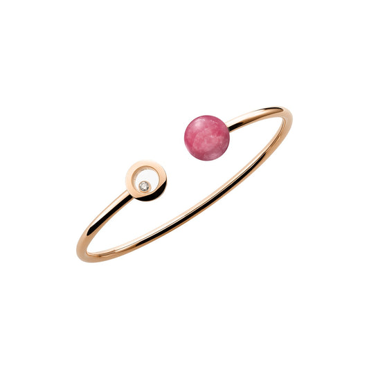 Chopard Happy Diamonds bangle in 18k ethical rose gold with diamonds